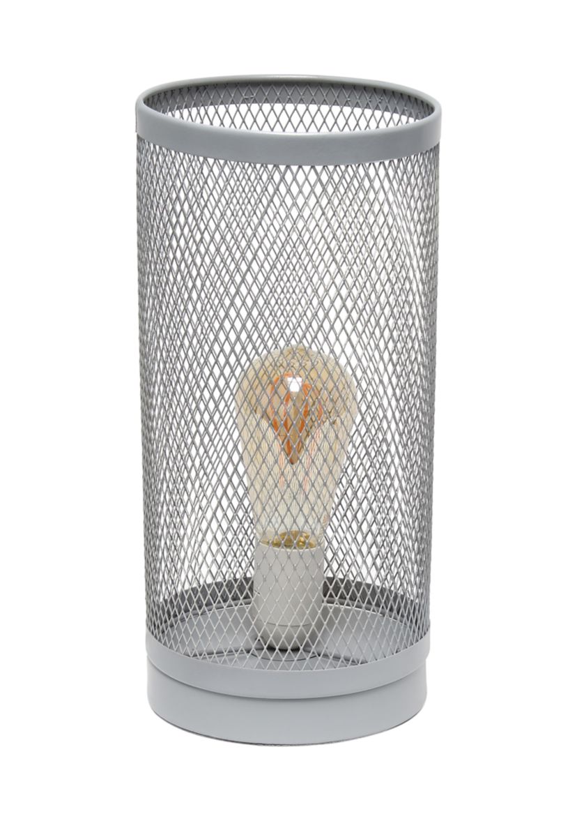 Mesh Cylindrical Steel Table Lamp