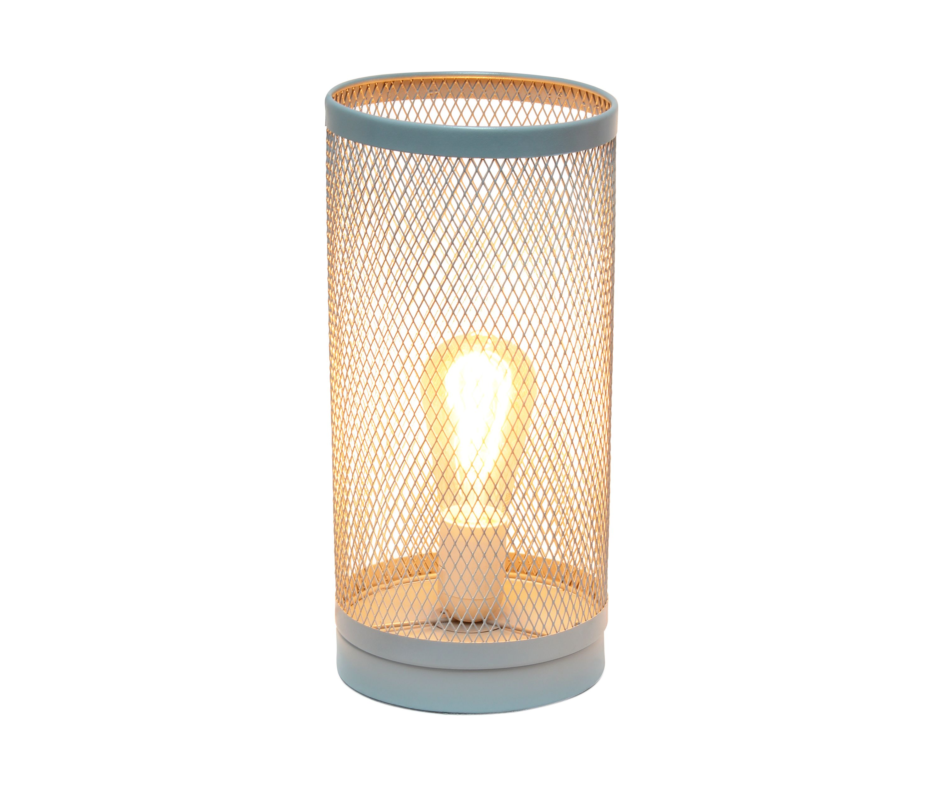 Mesh Cylindrical Steel Table Lamp