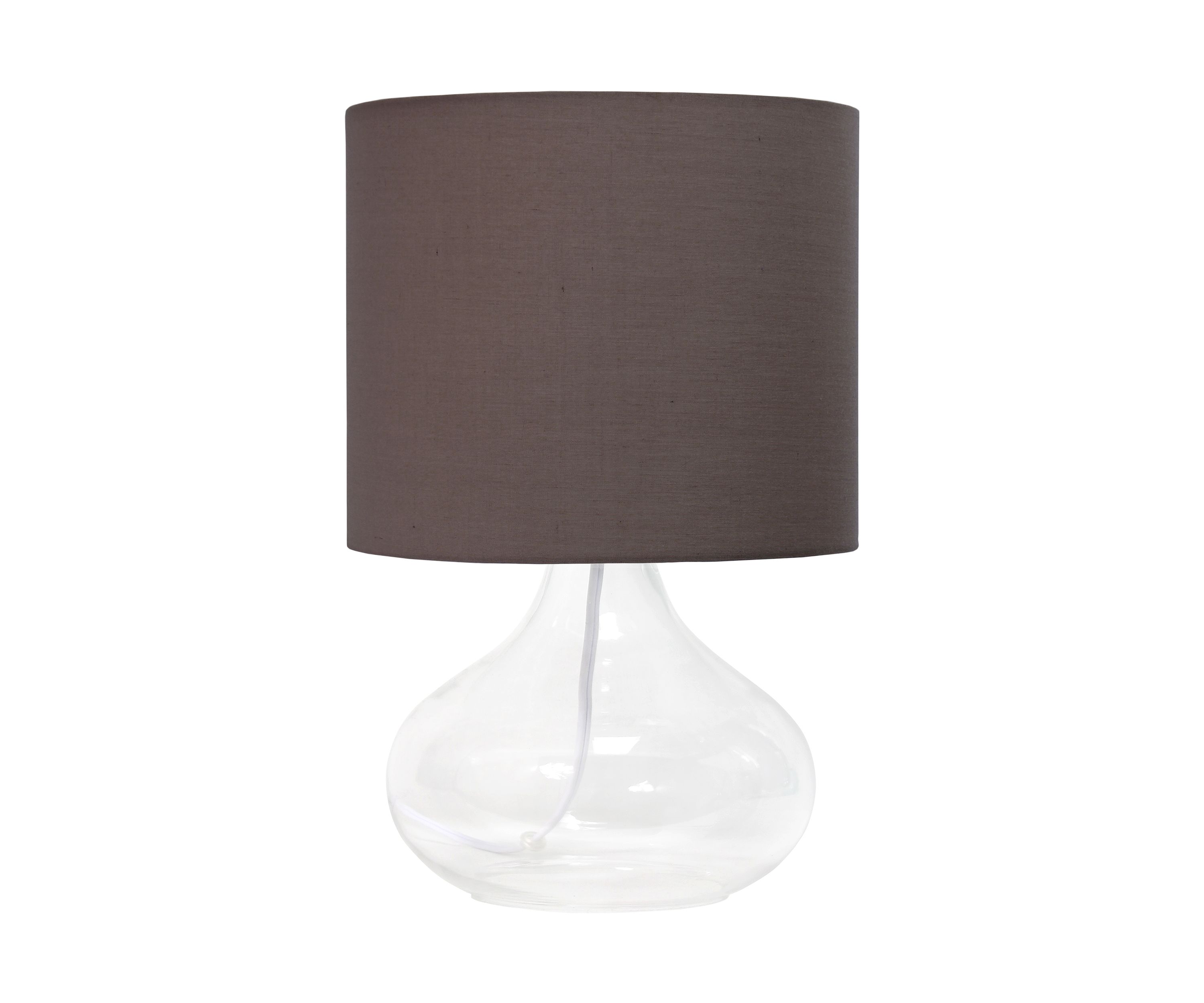 Glass Raindrop Table Lamp with Fabric Shade