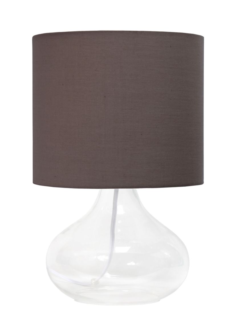 Glass Raindrop Table Lamp with Fabric Shade