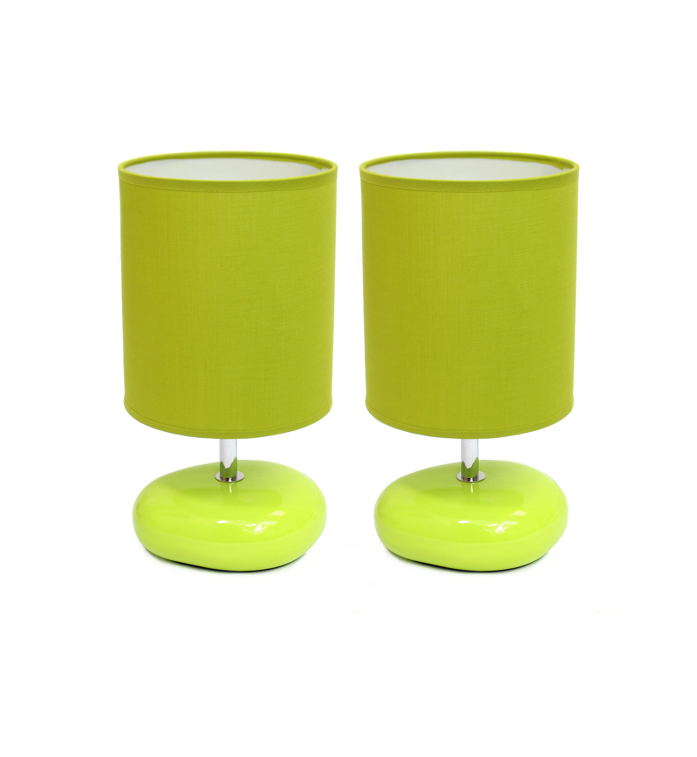 Stonies Small Stone Look Table Bedside Lamp - 2 Pack Set