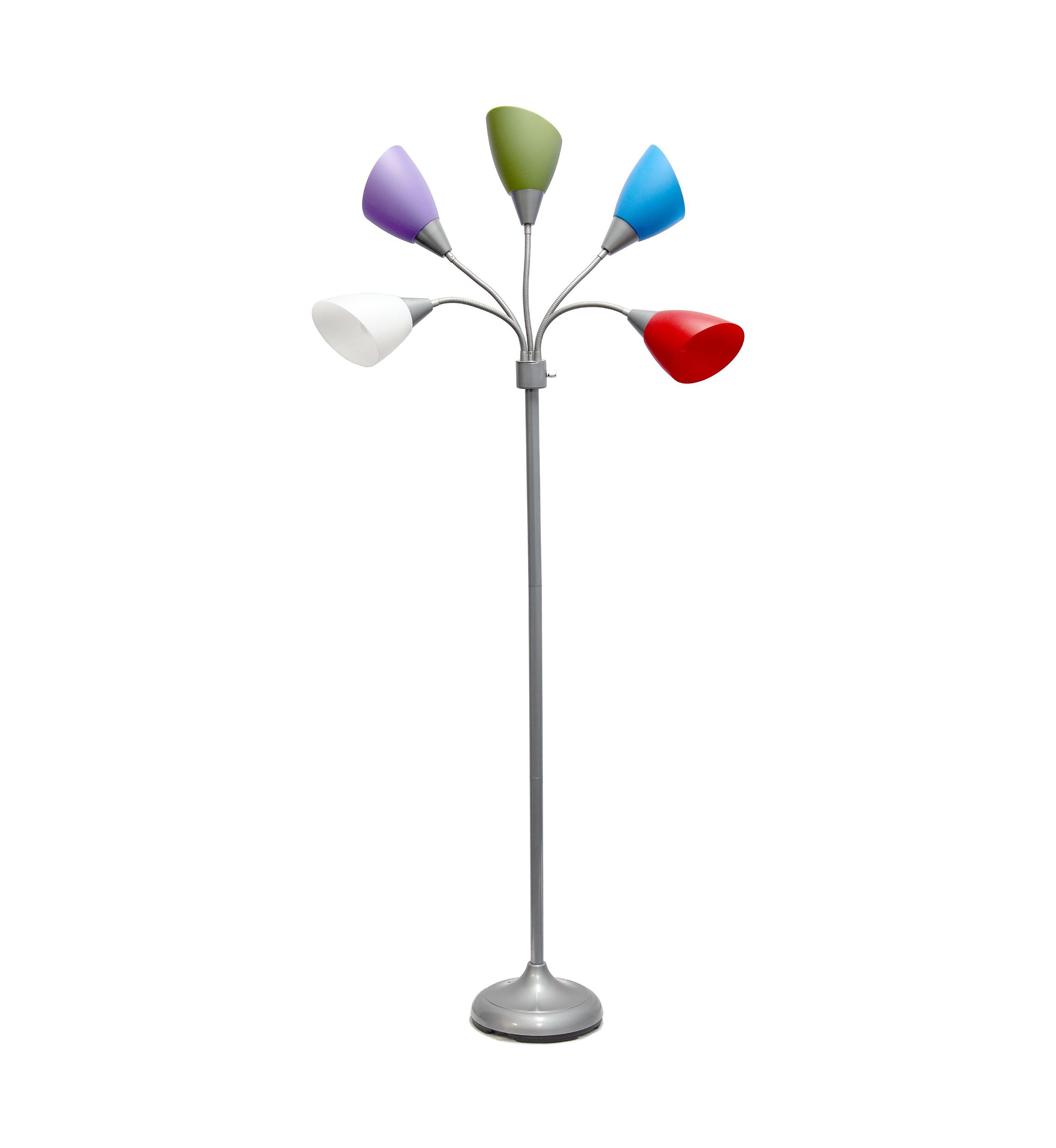 5 Light Adjustable Gooseneck Floor Lamp