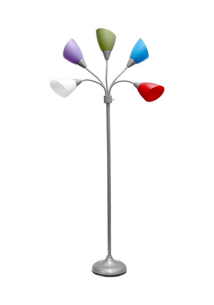 5 Light Adjustable Gooseneck Floor Lamp