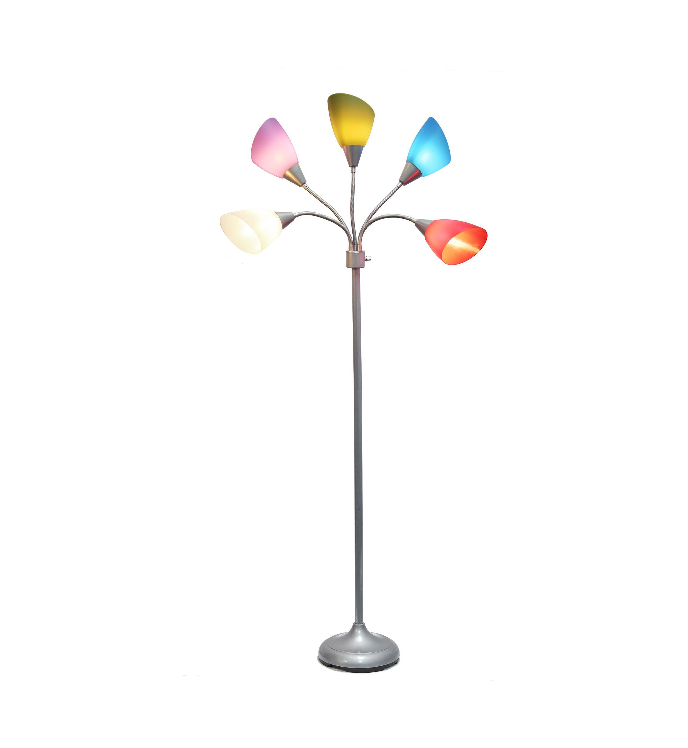 5 Light Adjustable Gooseneck Floor Lamp