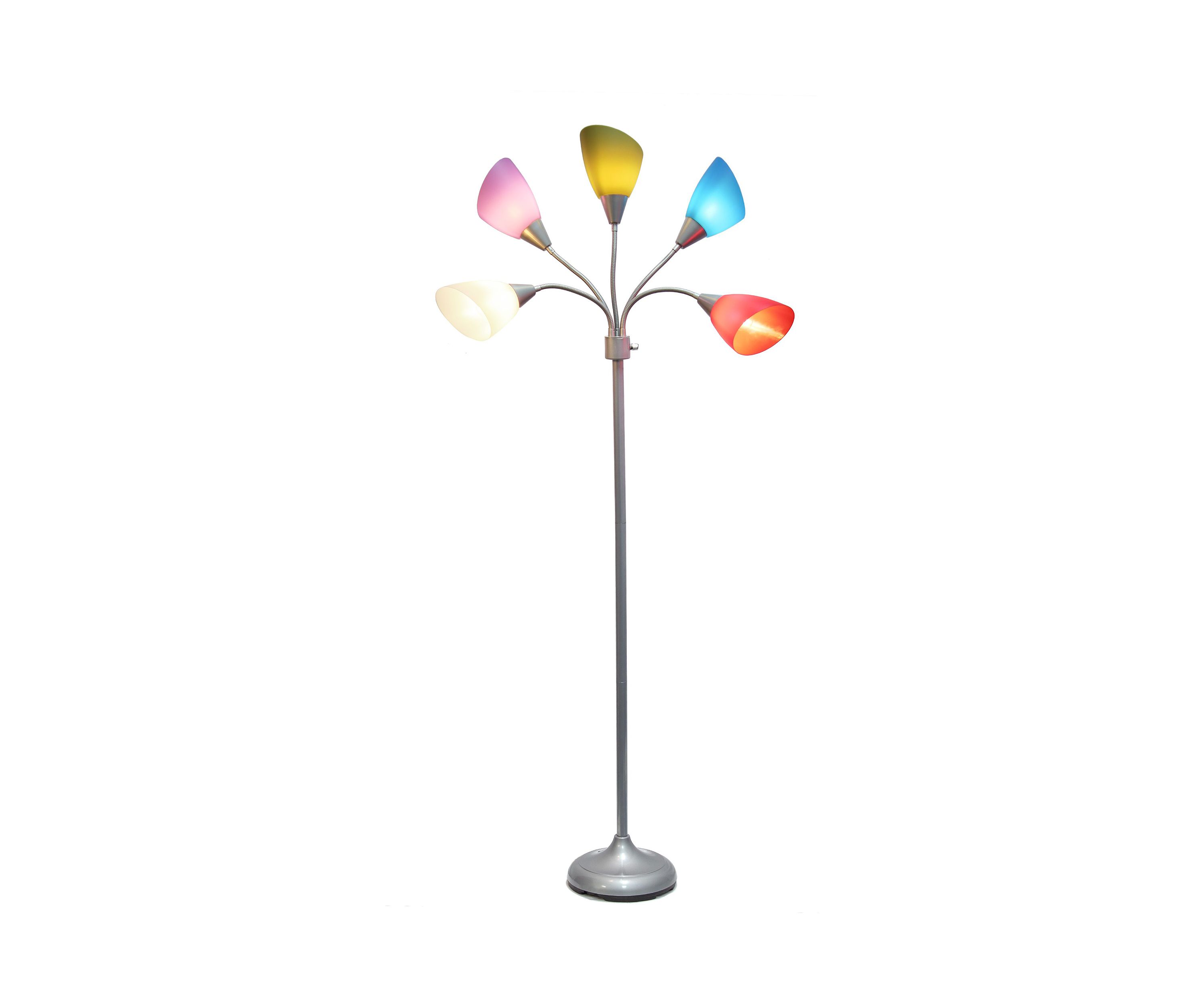 5 Light Adjustable Gooseneck Floor Lamp