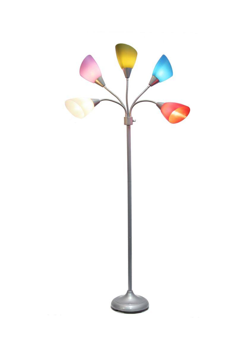 5 Light Adjustable Gooseneck Floor Lamp