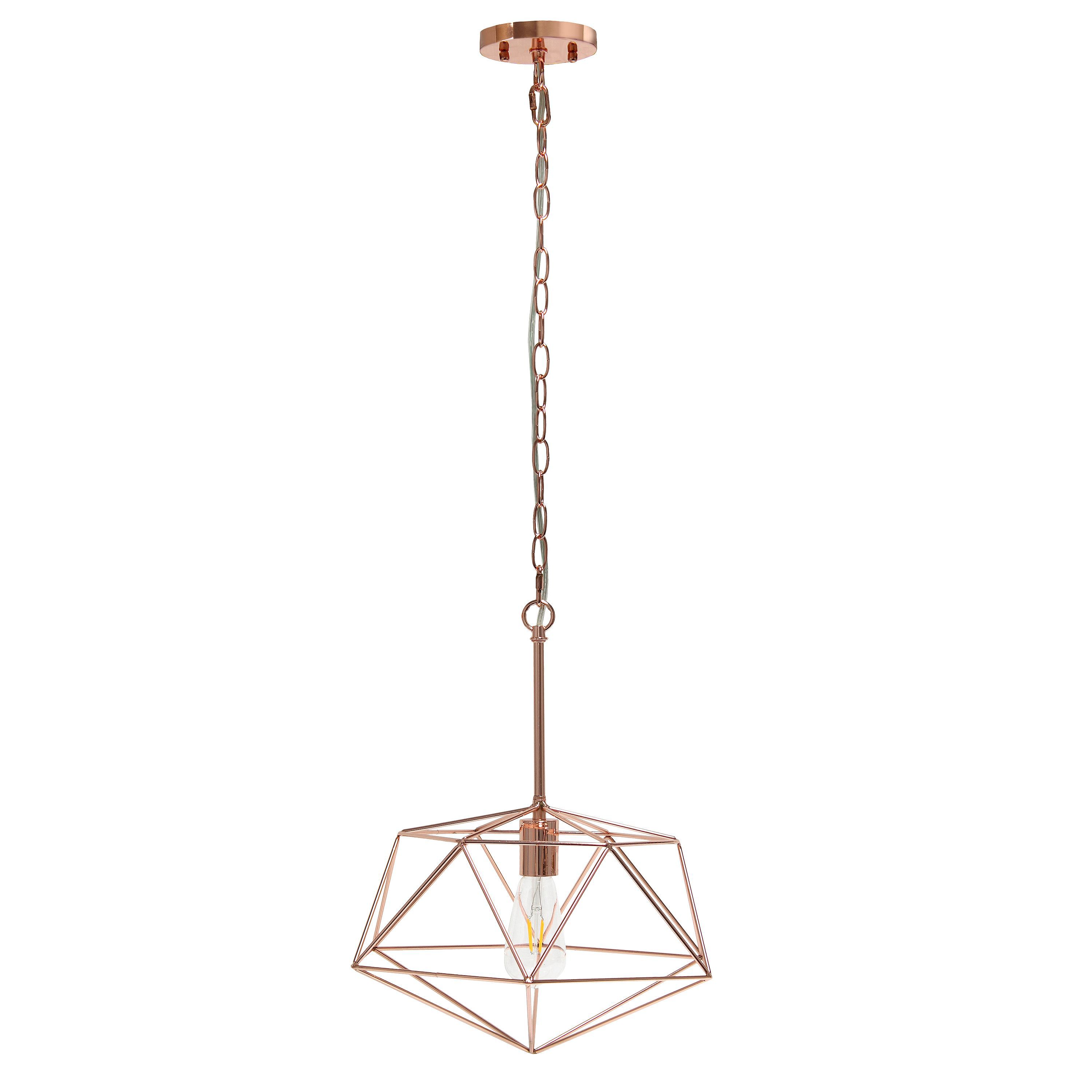 1 Light 16" Modern Metal Wire Paragon Hanging Ceiling Pendant Fixture