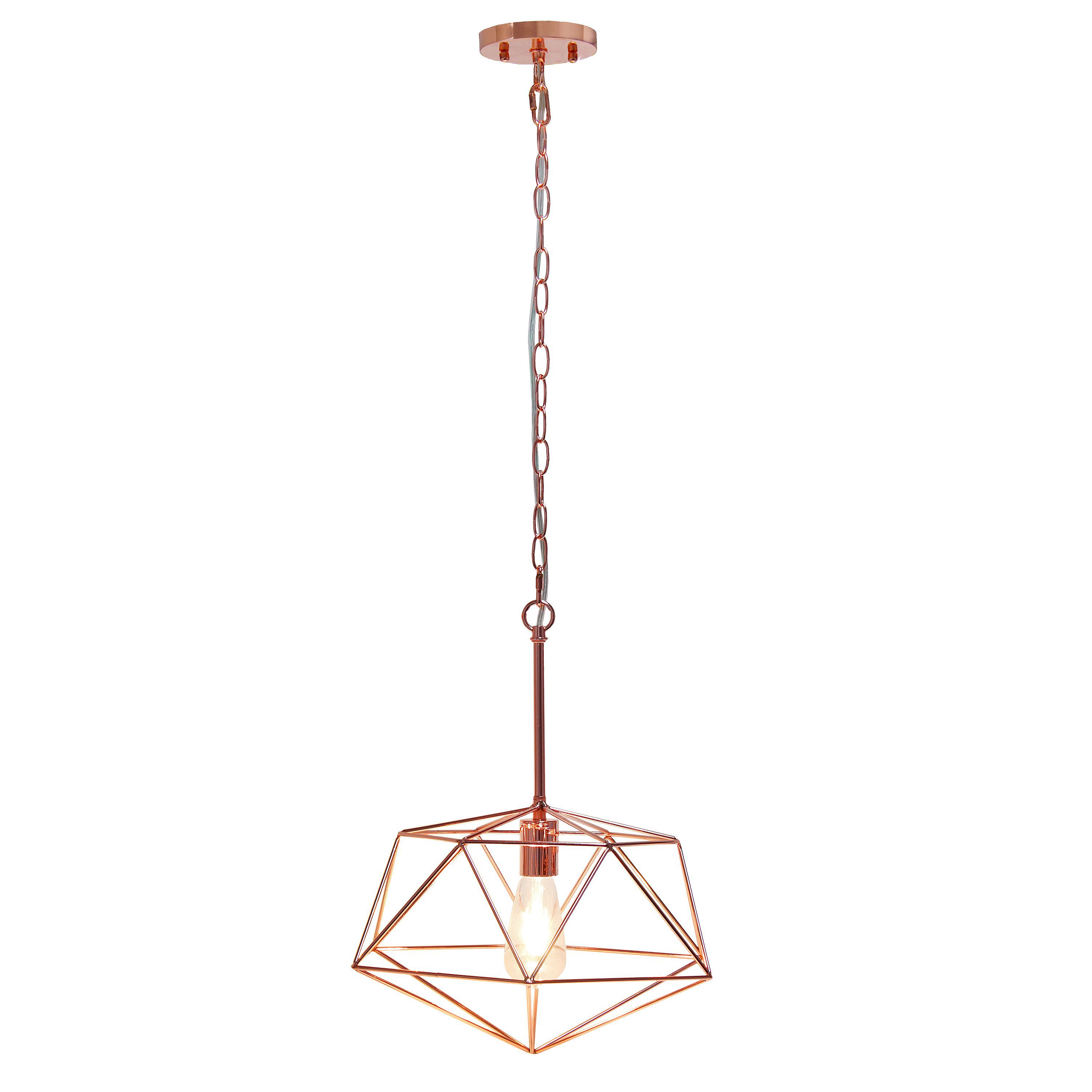 1 Light 16" Modern Metal Wire Paragon Hanging Ceiling Pendant Fixture