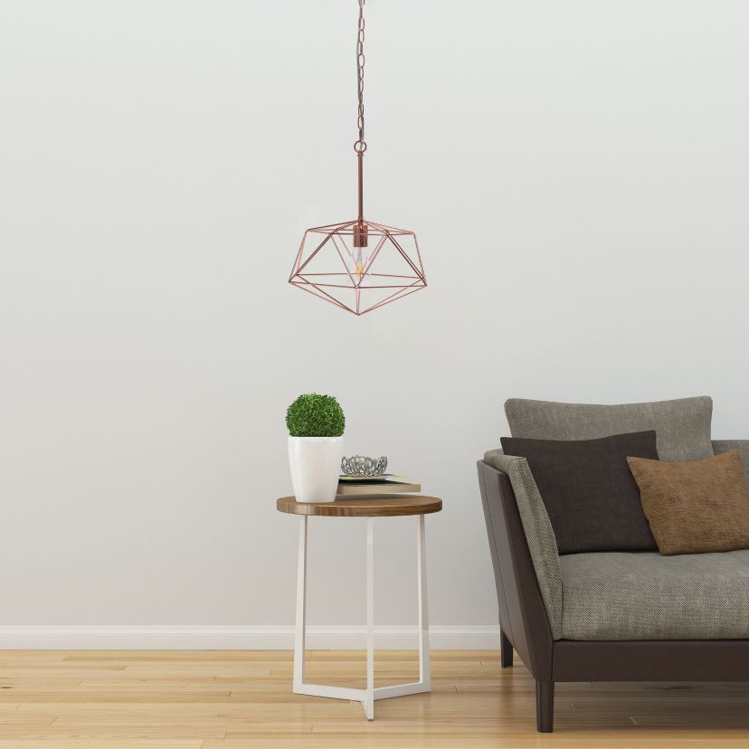 1 Light 16" Modern Metal Wire Paragon Hanging Ceiling Pendant Fixture
