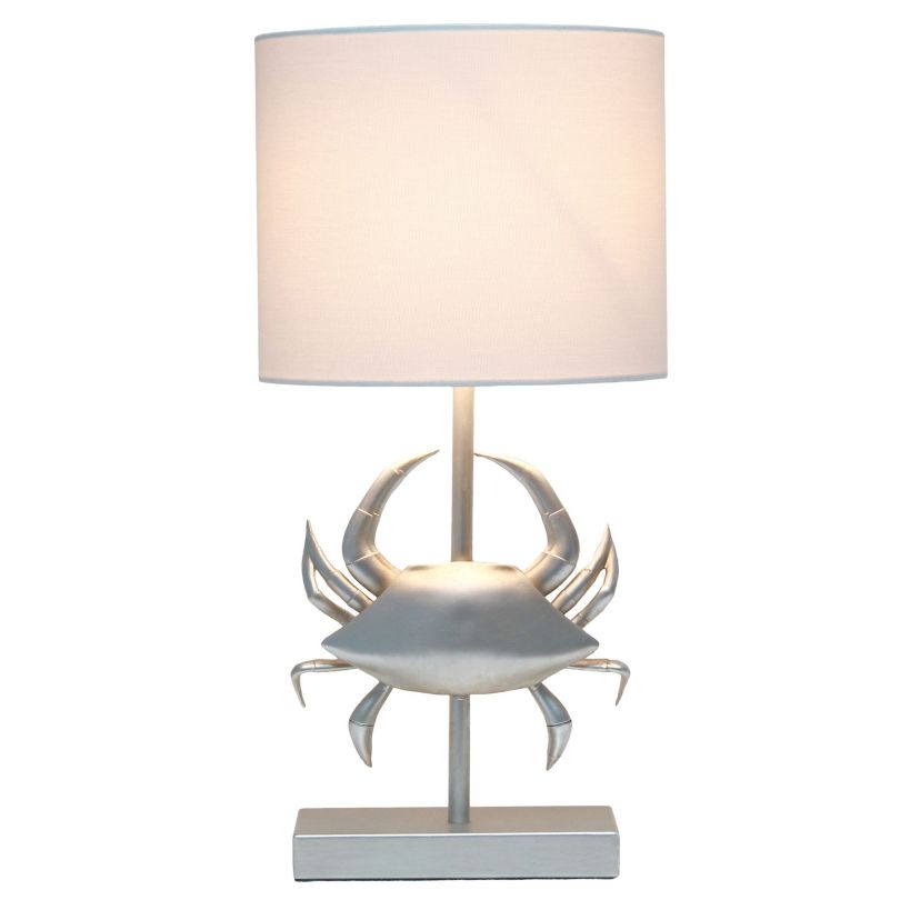 Shoreside 18.25" Tall Polyresin Pinching Crab Shaped Table Lamp