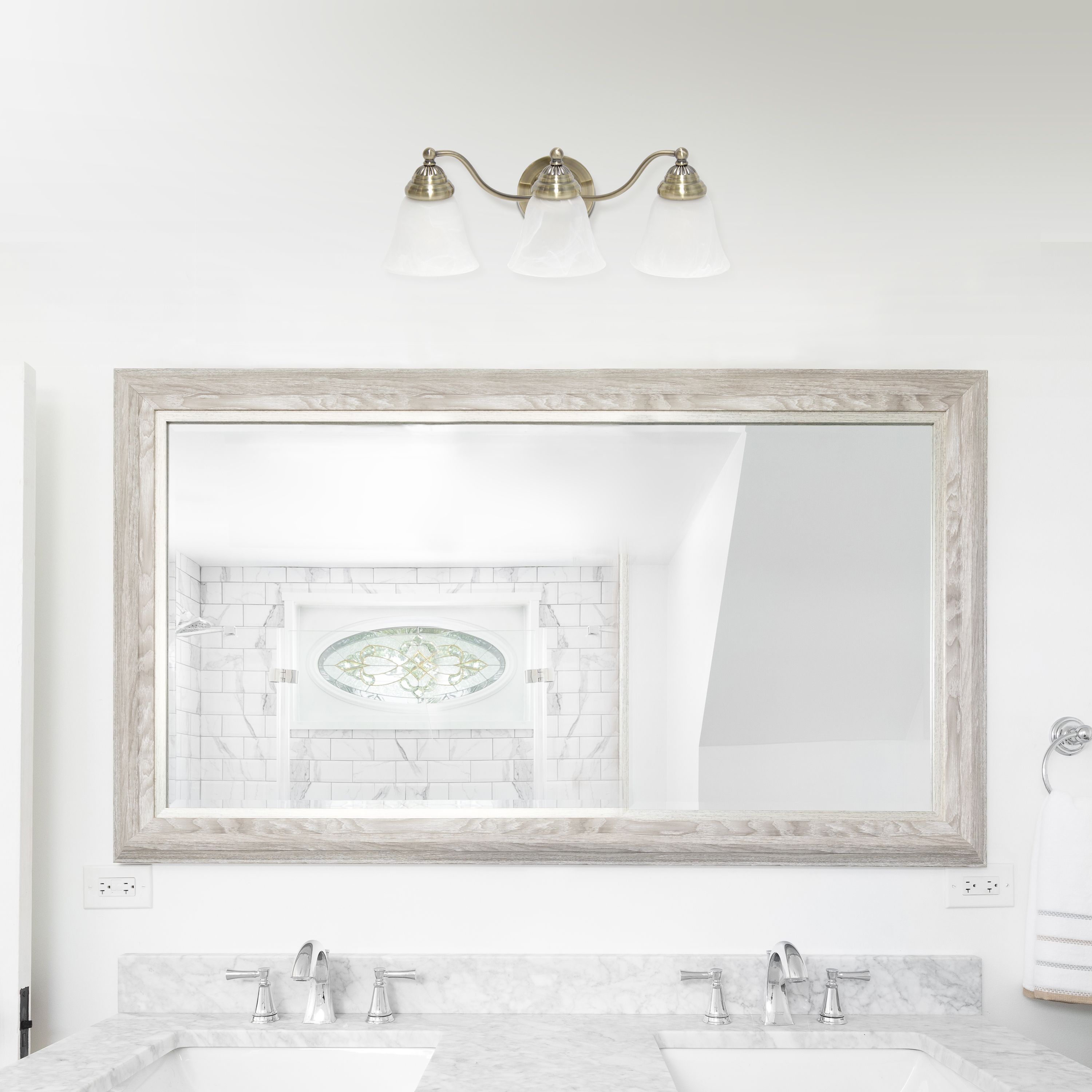 Essentix Traditional Three Light Curved Metal and Alabaster White Glass Shade