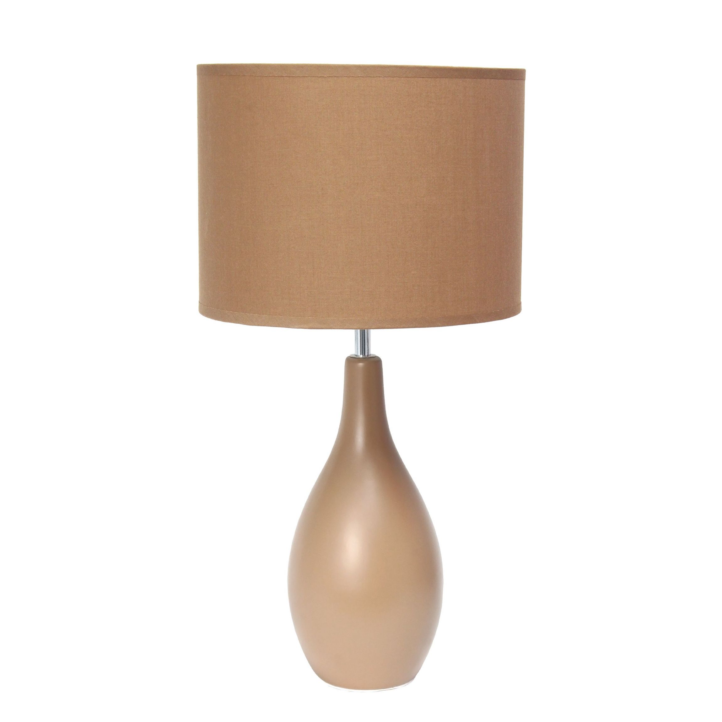 Essentix 18.11" Traditional Standard Ceramic Dewdrop Table Desk Lamp with Matching Fabric Shade