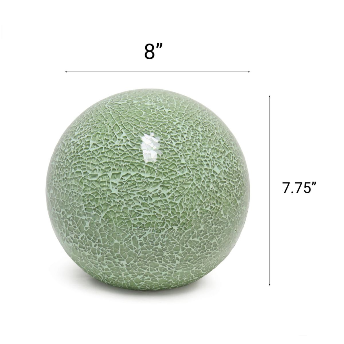 8" Crystal Mosaic Patchwork Dome Table Lamp, for Entryway, Living Room, Nightstand, Counter, Bookshelf, Teal