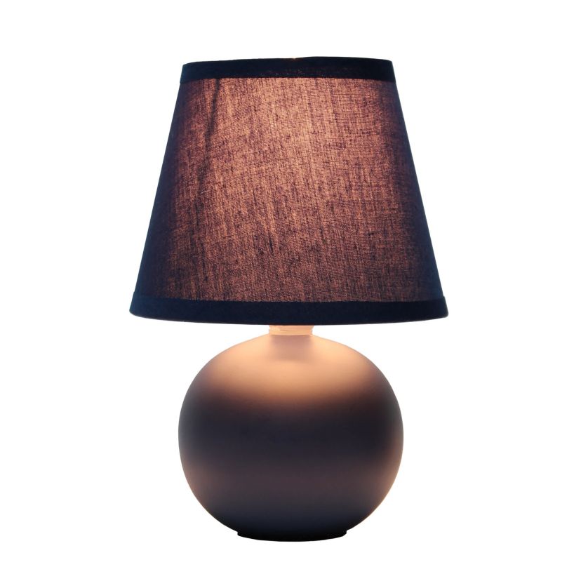 8.66" Compact Ceramic Globe Table Lamp with Stylish Shade, LED Bulb Included, Green