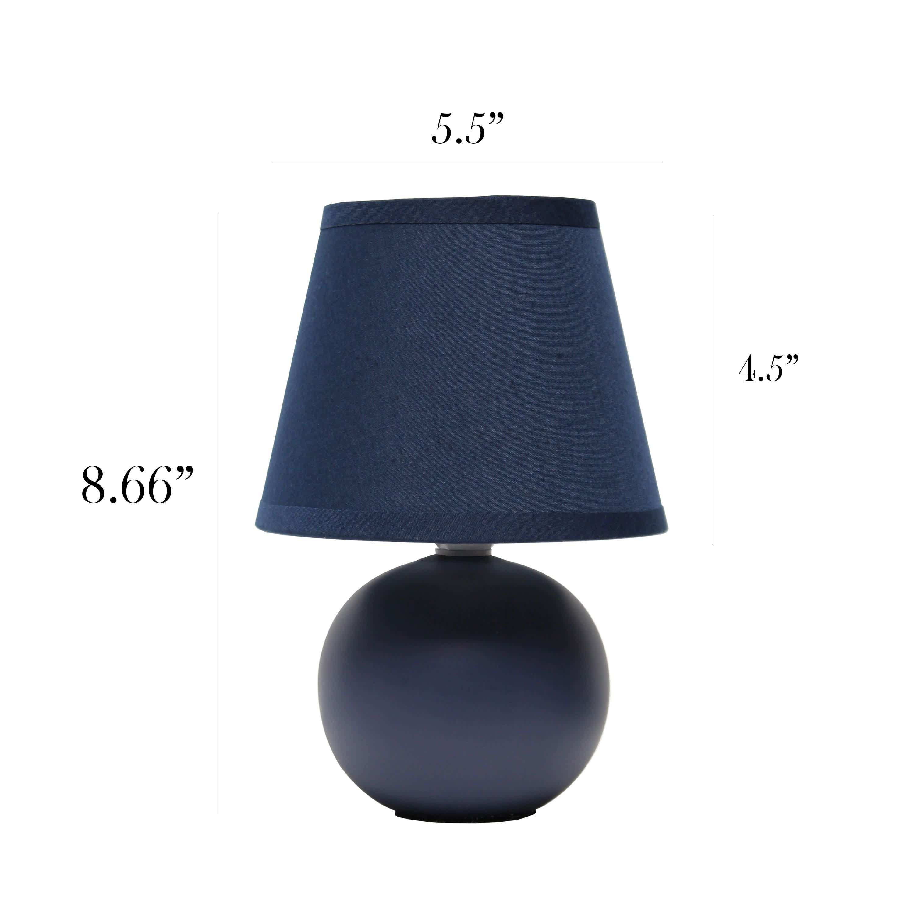 8.66" Compact Ceramic Globe Table Lamp with Stylish Shade, LED Bulb Included, Green