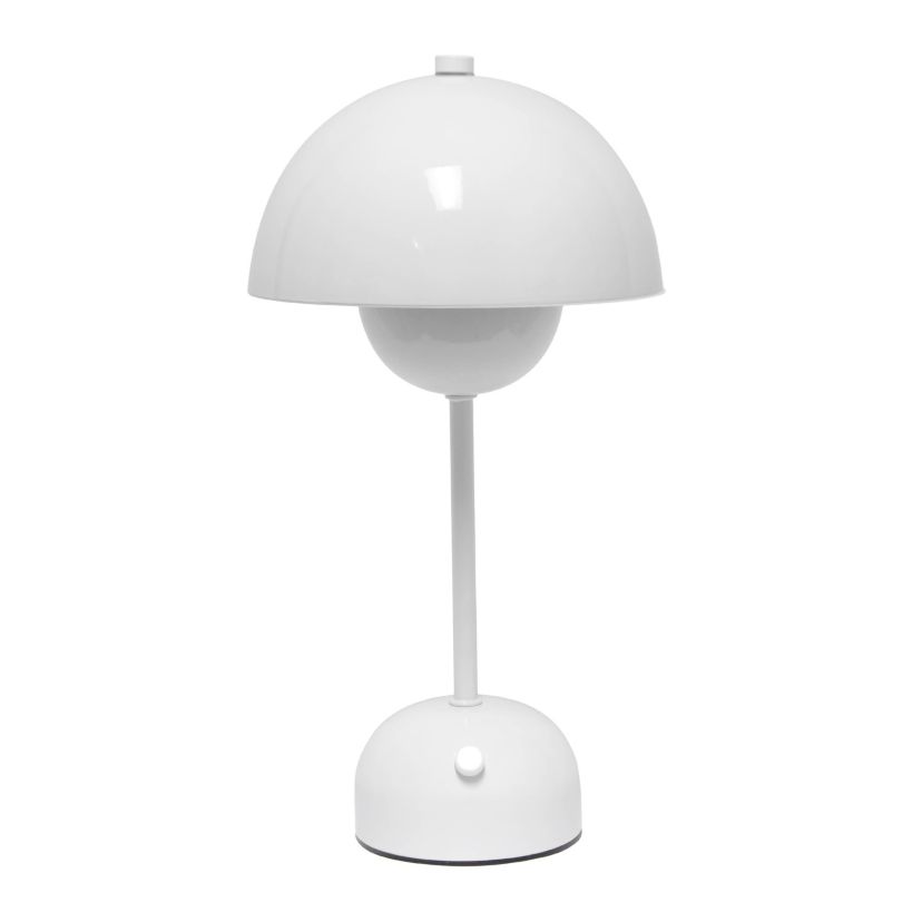11.8" Mushroom Magic Dimming LED Touch Stick Lamp, Portable & Rechargeable, White
