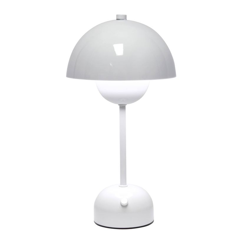 11.8" Mushroom Magic Dimming LED Touch Stick Lamp, Portable & Rechargeable, White