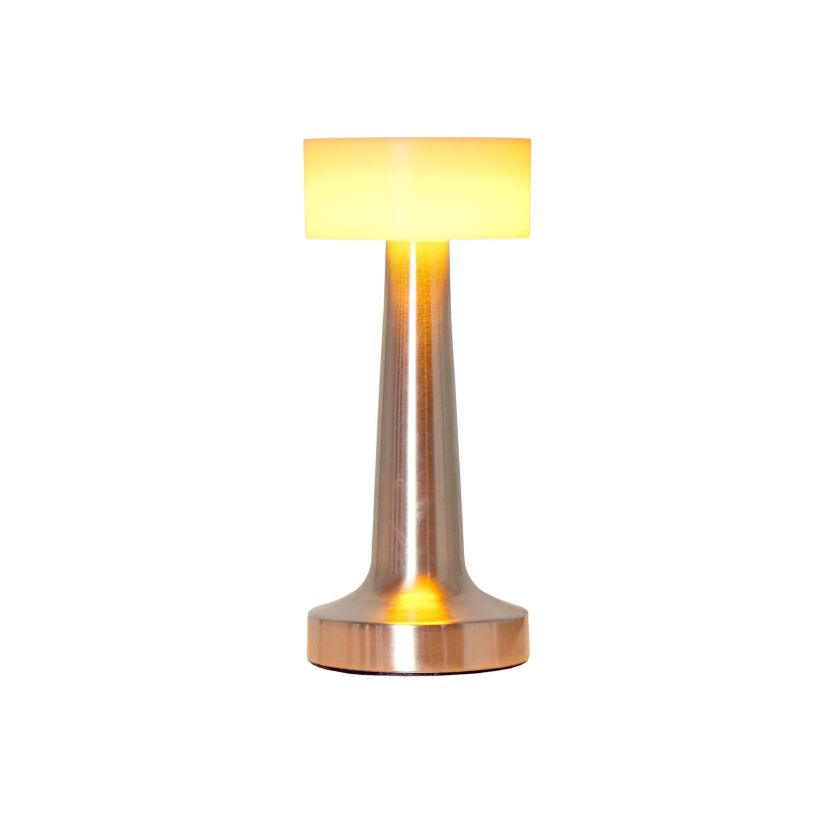 8.5" Mushroom Magic Dimming & Rechargeable Cordless 4-Way Touch Sensor Saucer Desk Lamp, Black