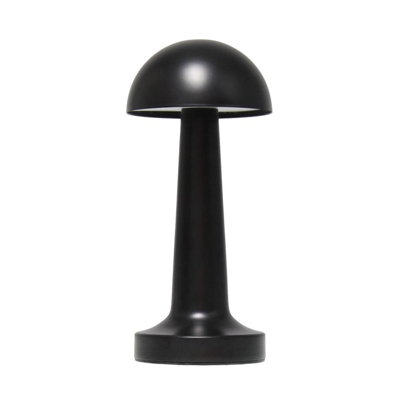 8.88" Mushroom Magic Mini Metal Dimming & Rechargeable Cordless 4-Way Touch Sensor Dome Desk Lamp, White