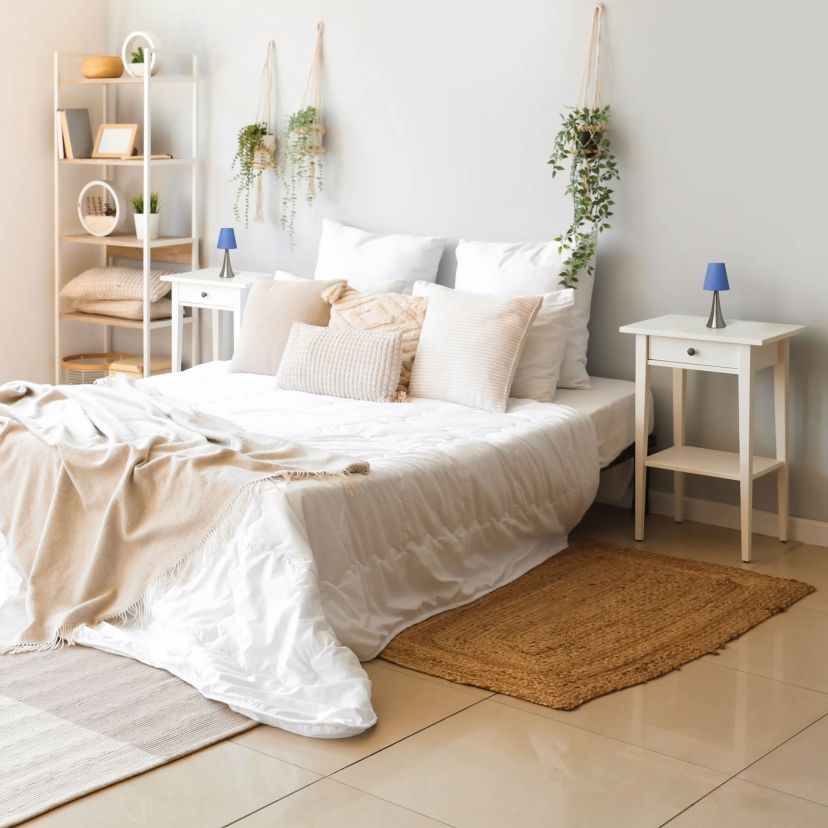 11.42" Chic and Contemporary Mini Touch Lamp Duo, for Bedroom, Living Room, Hallway, Brushed Nickel with White Shades