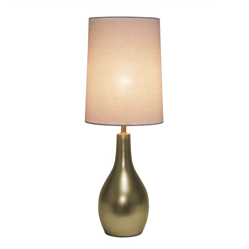 19.5" Stylish Contemporary Hourglass Table Lamp, for Living Room, Bedroom, Office, Dining Room, Entryway, Brushed Nickel