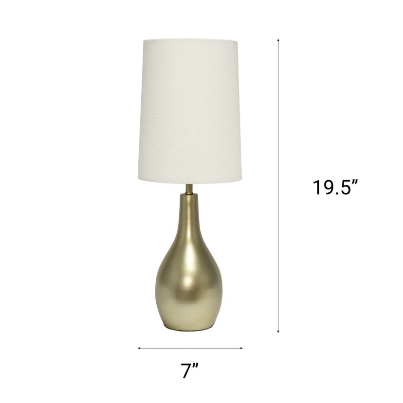 19.5" Stylish Contemporary Hourglass Table Lamp, for Living Room, Bedroom, Office, Dining Room, Entryway, Brushed Nickel