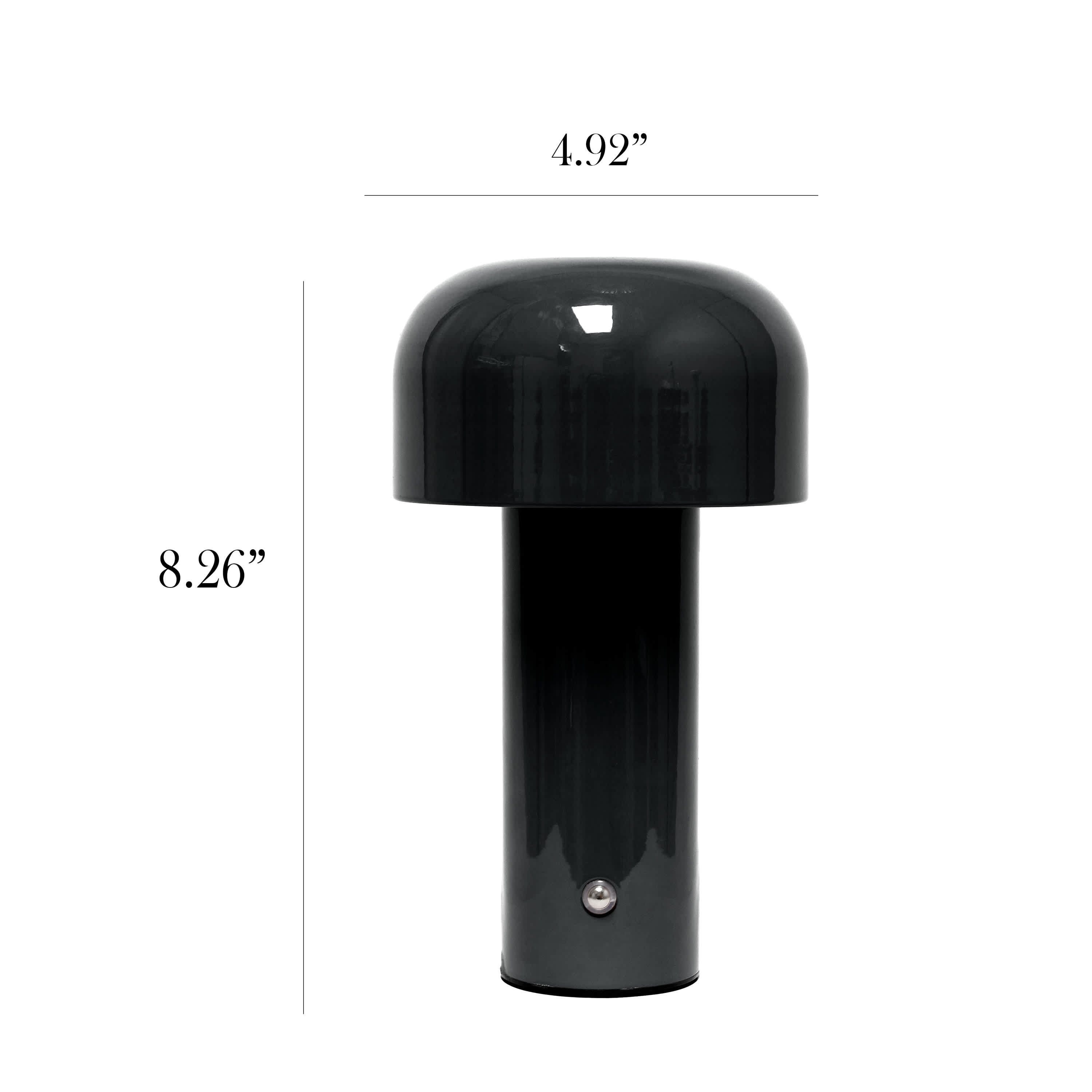 8.26" Mushroom Magic Mini Dome Dimming LED Touch Lamp, Portable and Rechargeable, White