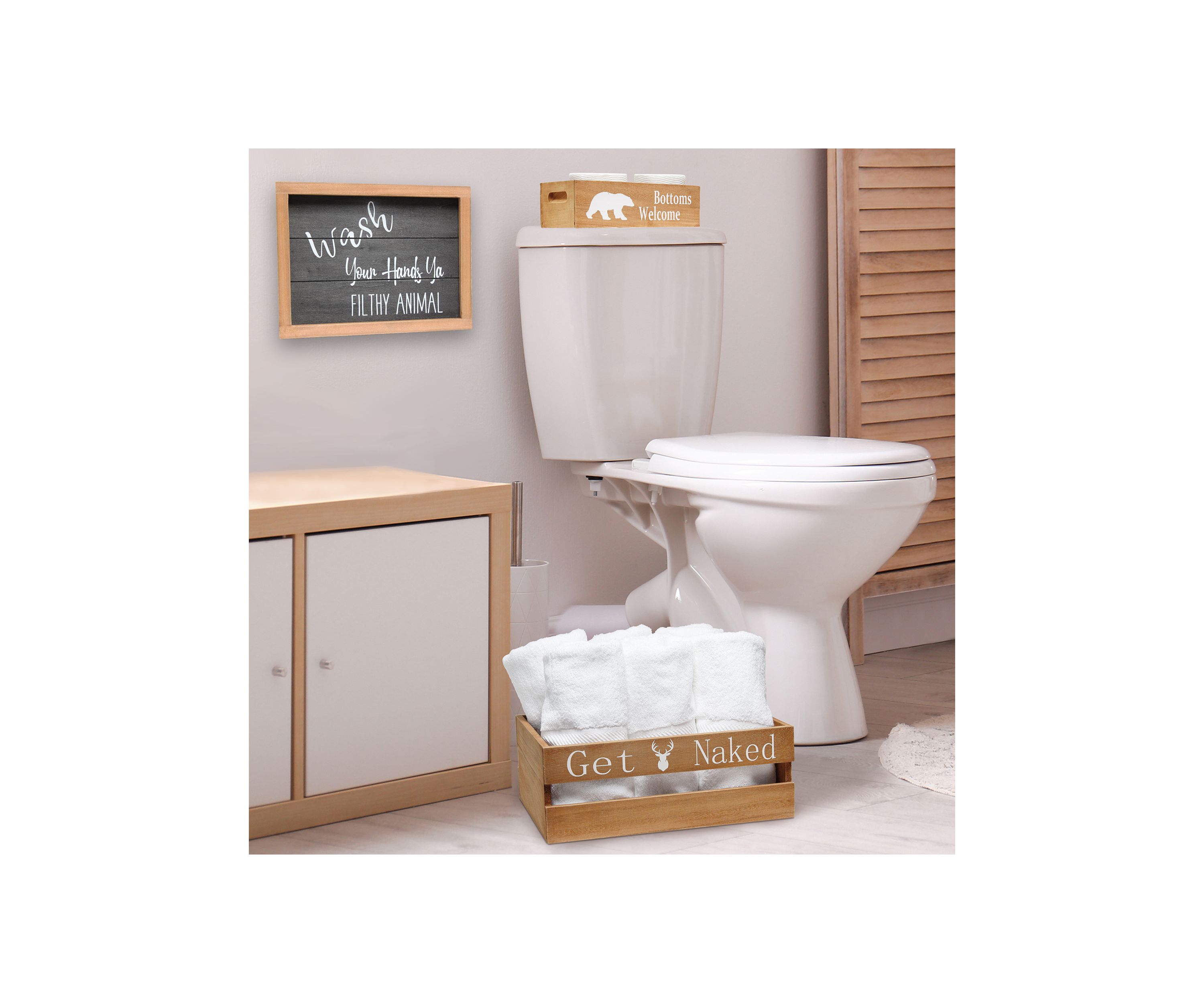 Large 3-Piece Decorative Cabin Bath Set
