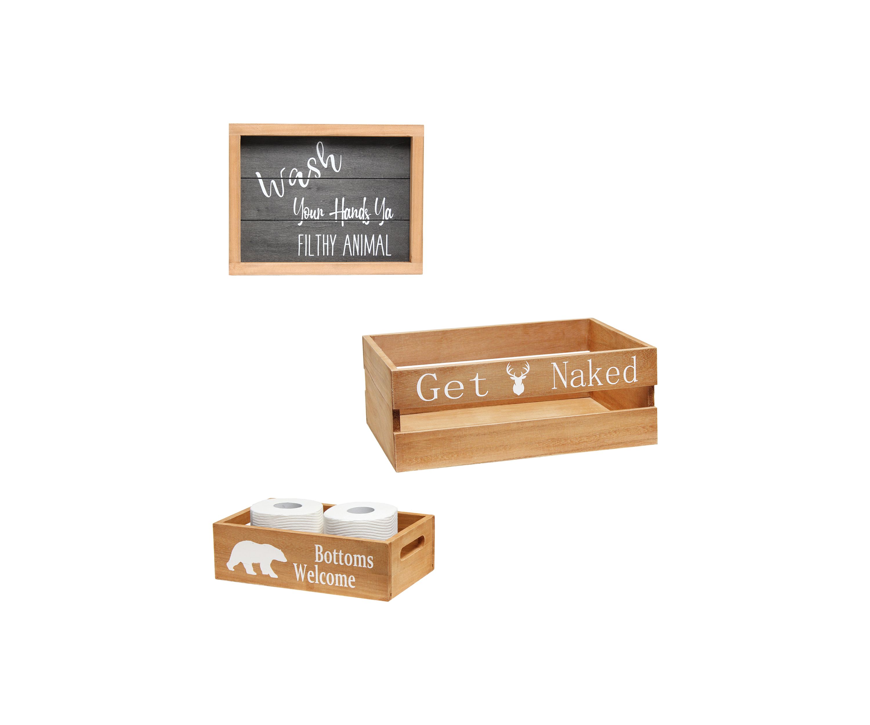 Large 3-Piece Decorative Cabin Bath Set