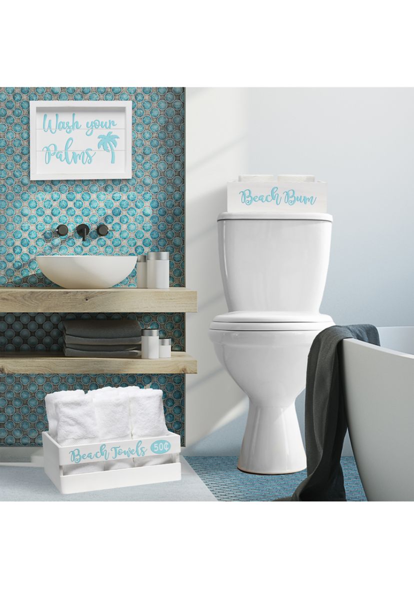 Large 3-Piece Decorative Coastal Bath Set