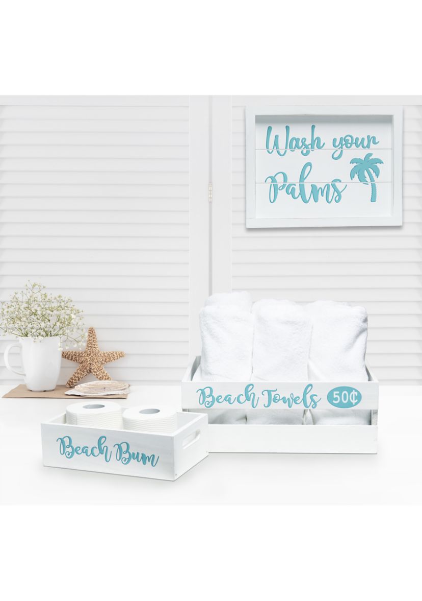 Large 3-Piece Decorative Coastal Bath Set