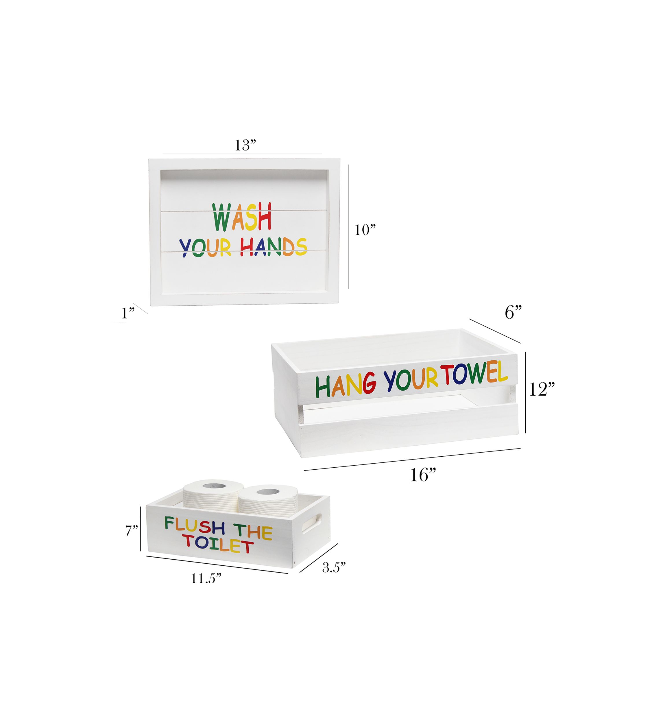 Large 3-Piece Decorative Kids Bath Set