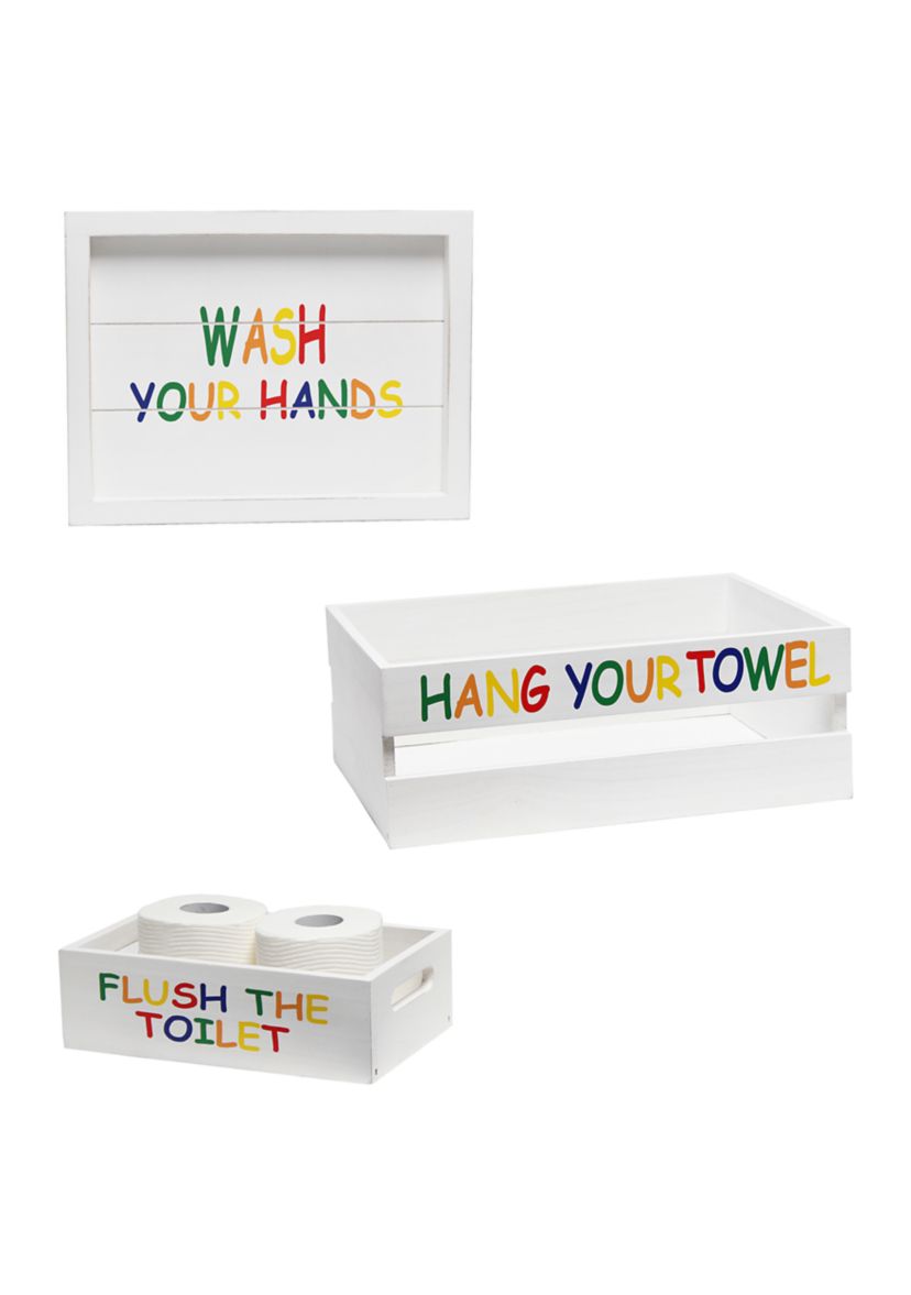 Large 3-Piece Decorative Kids Bath Set