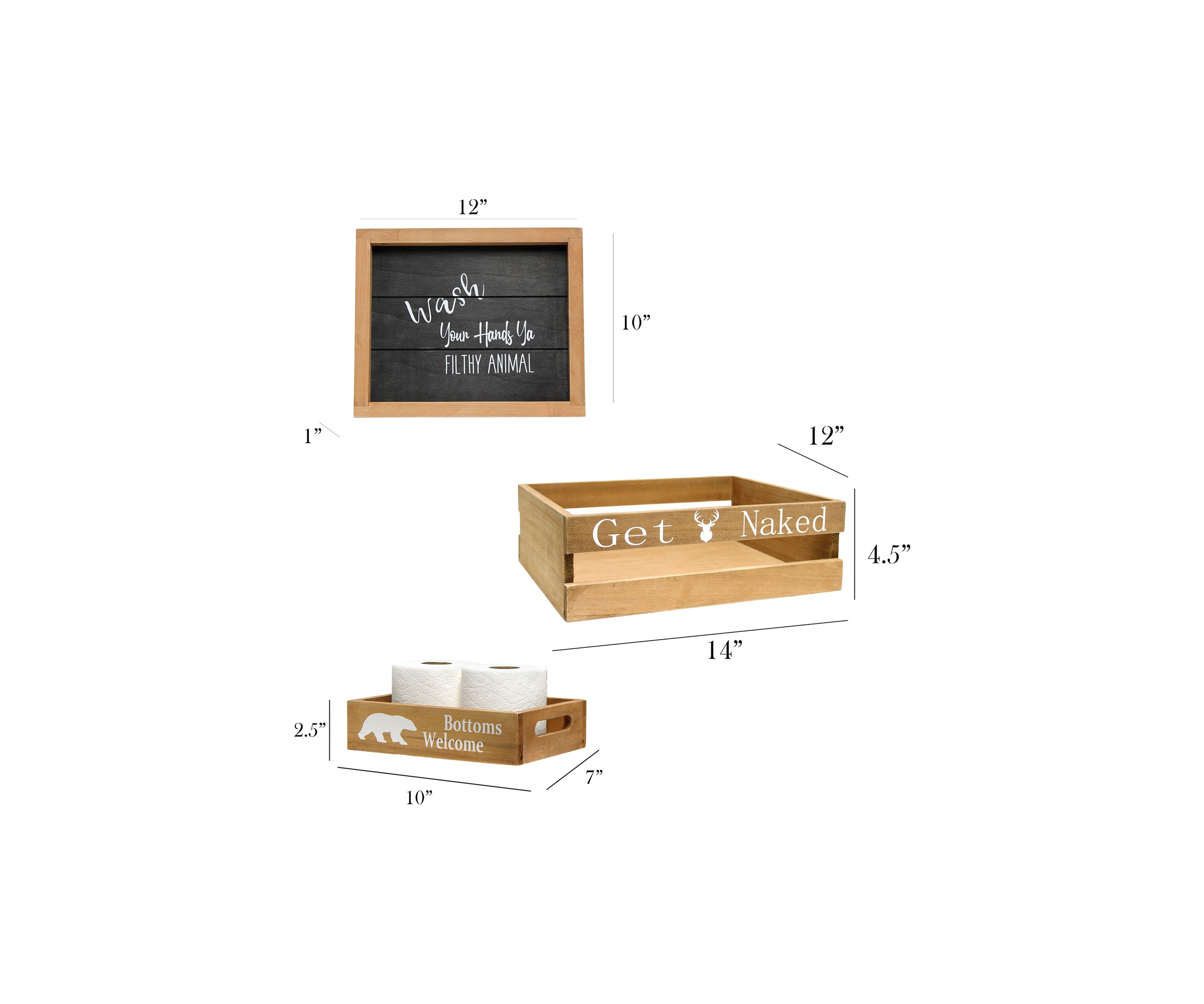 Small 3-Piece Decorative Cabin Bath Set