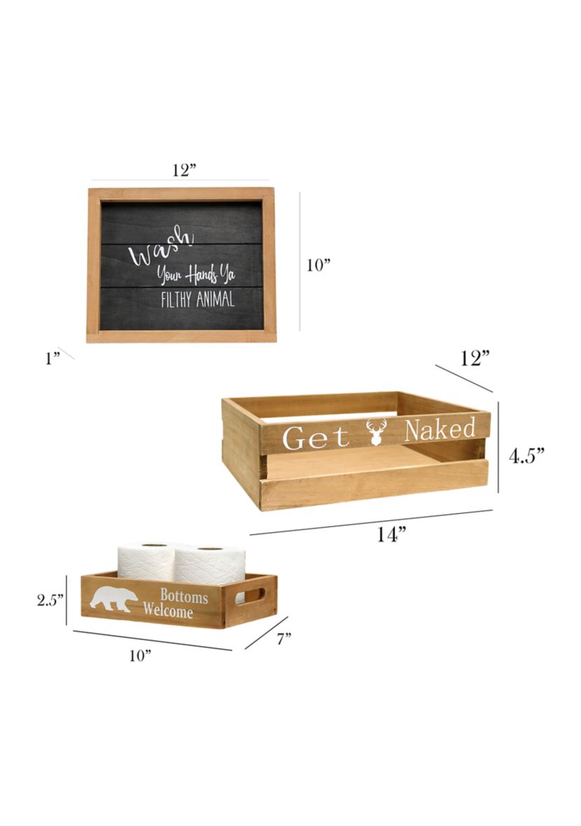 Small 3-Piece Decorative Cabin Bath Set