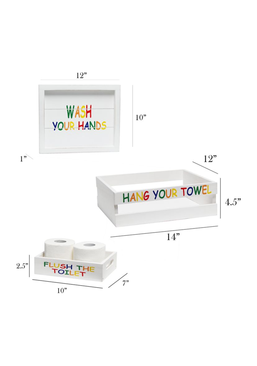 Small 3-Piece Decorative Kids Bath Set