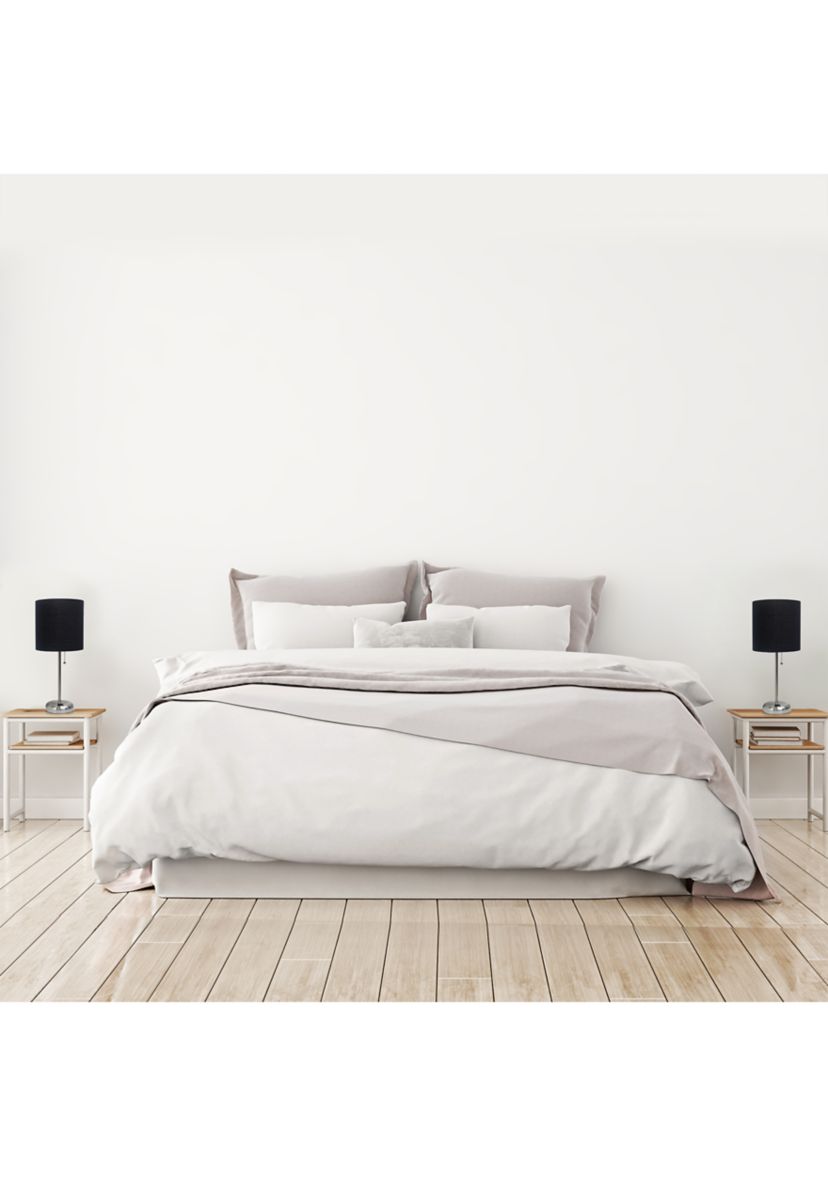 Stick Lamp with USB Charging Port and Fabric Shade 2 Pack Set