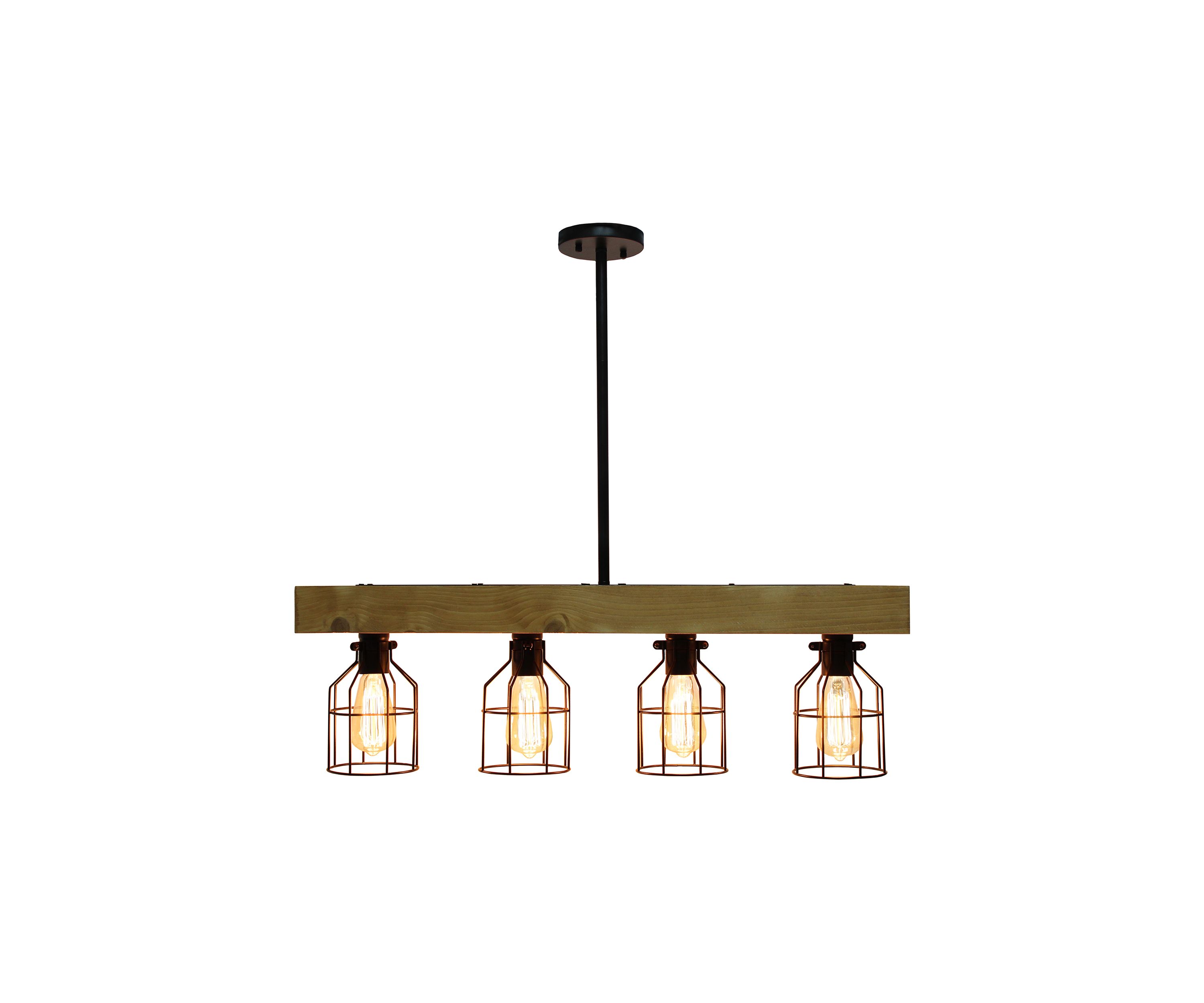 4 Light Farmhouse Beam Pendant