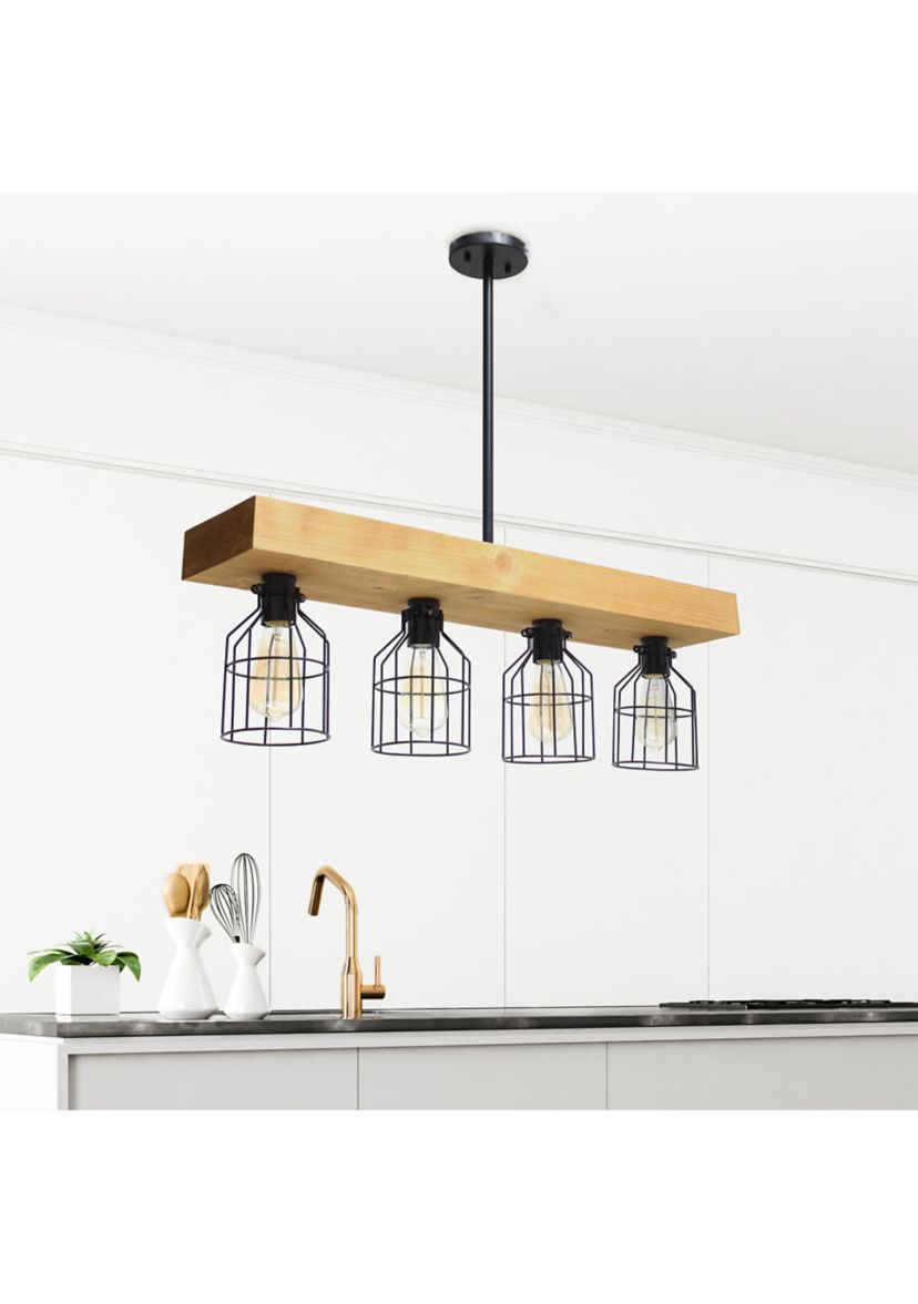 4 Light Farmhouse Beam Pendant