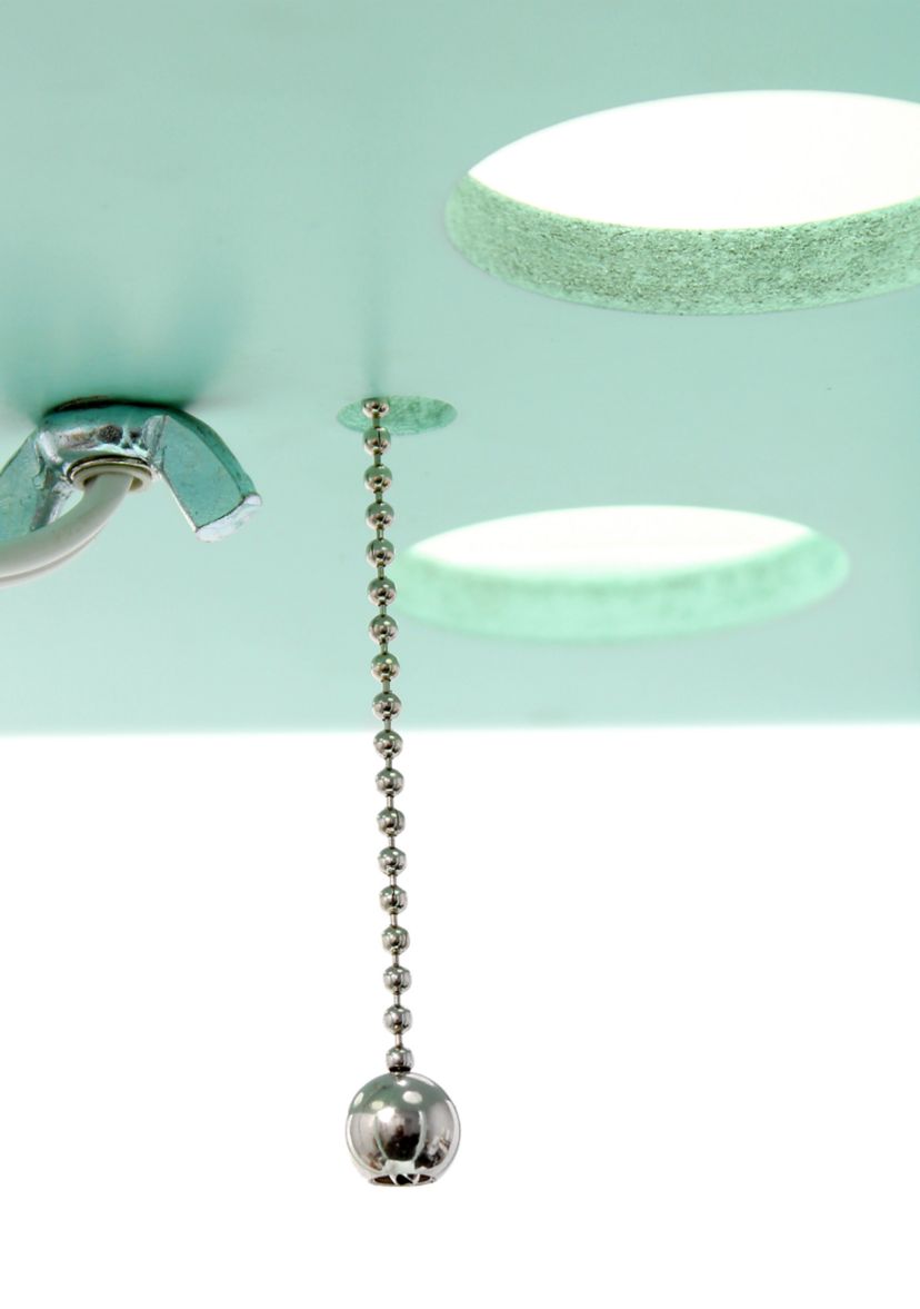 Column Shelf Floor Lamp with Linen Shade, Aqua