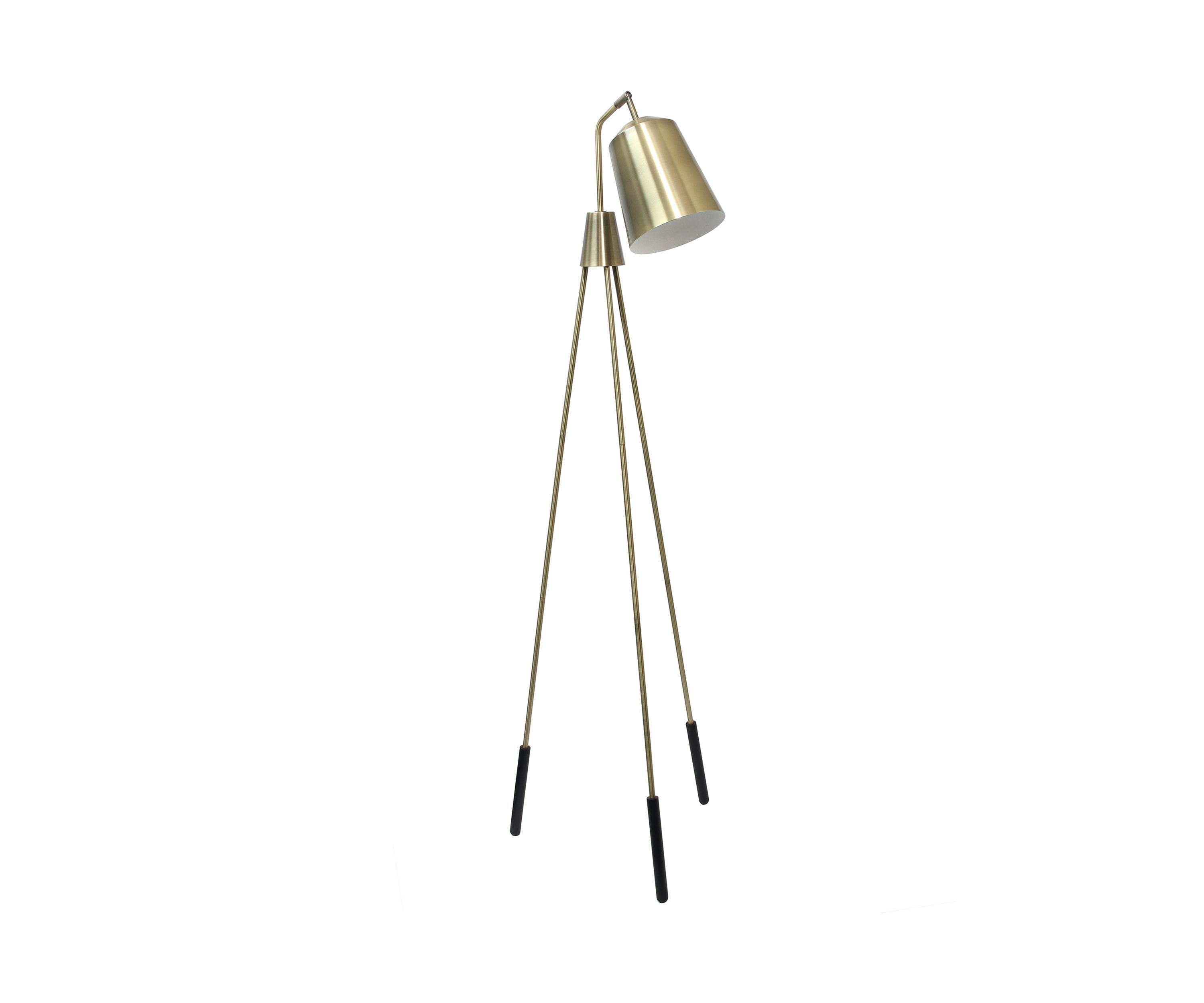 Industrial One Light Tripod Floor Lamp with Interior White Spotlight