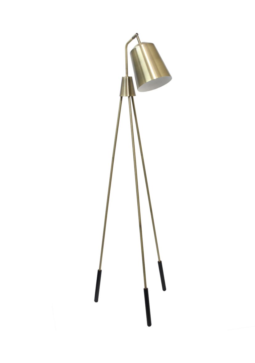 Industrial One Light Tripod Floor Lamp with Interior White Spotlight
