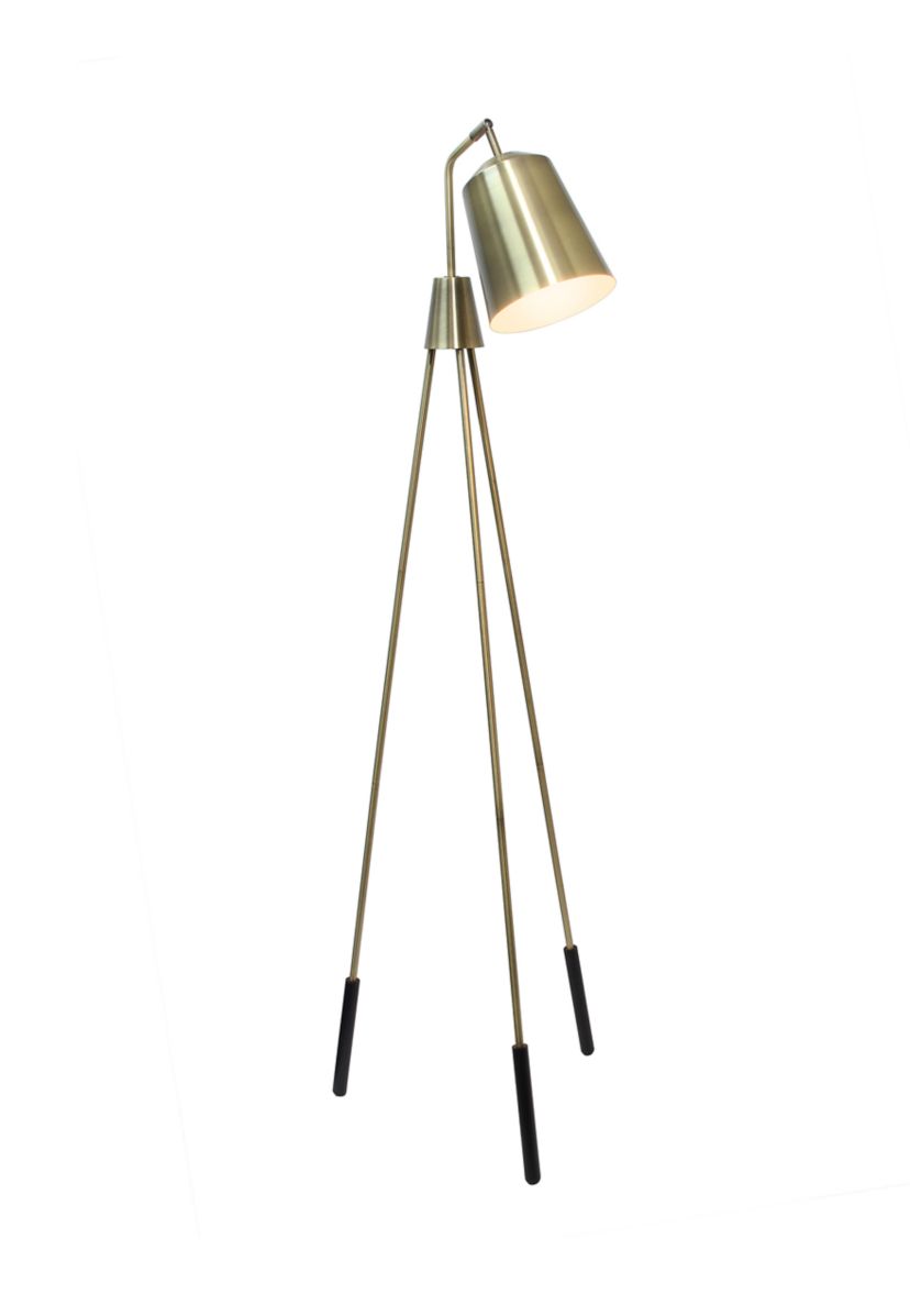 Industrial One Light Tripod Floor Lamp with Interior White Spotlight