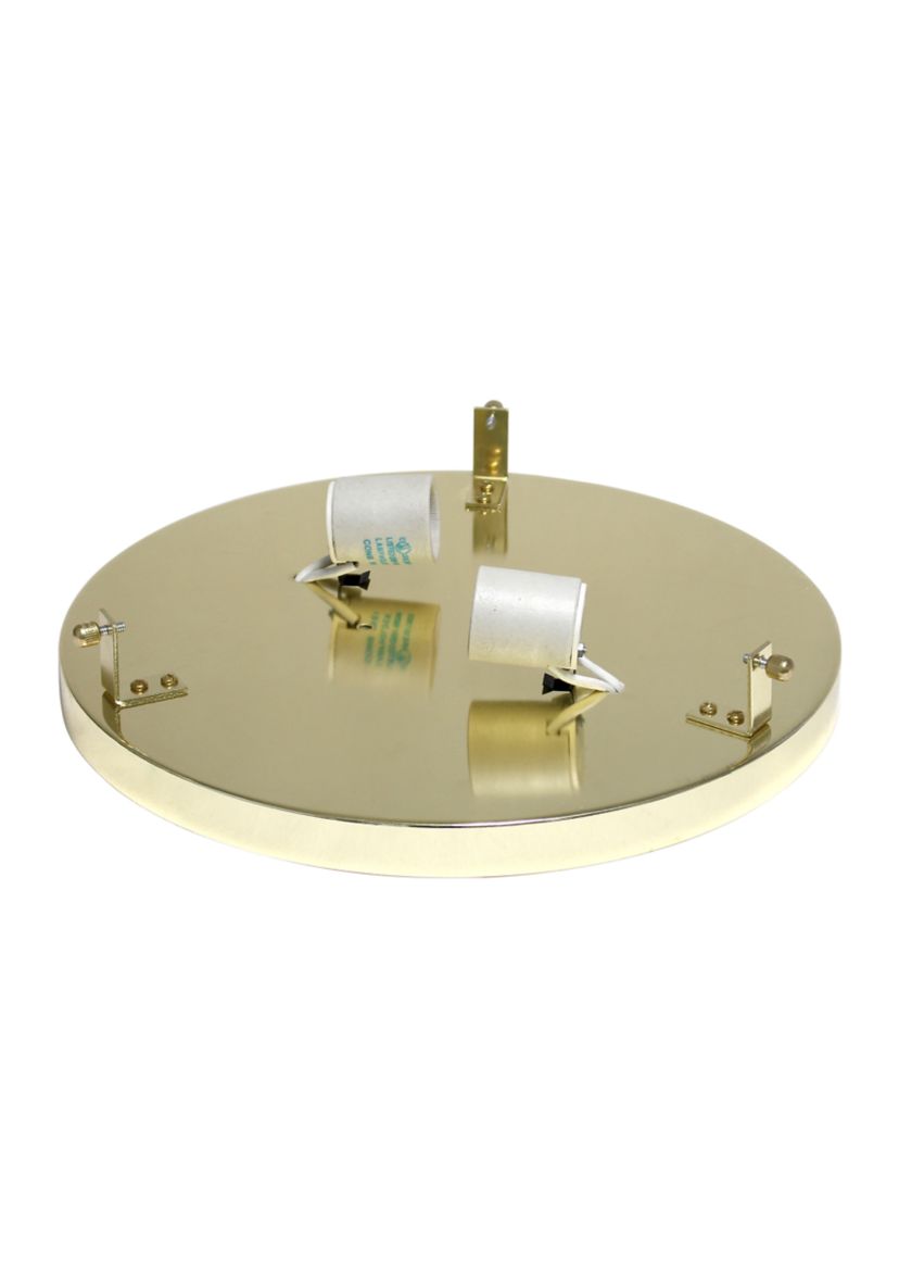 Glam 2 Light 12 Inch Round Flush Mount, Gold