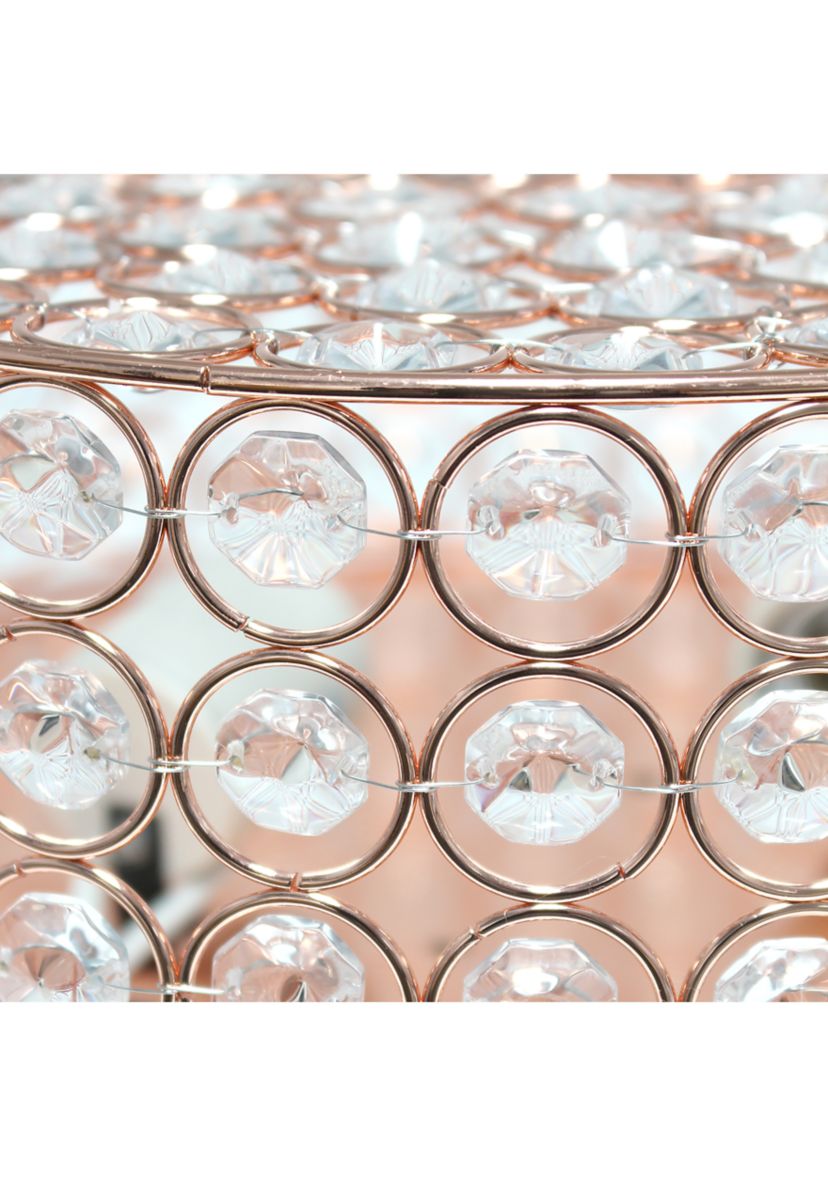Glam 2 Light 12 Inch Round Flush Mount, Rose Gold