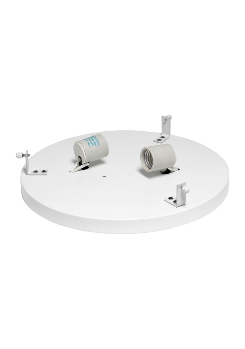 Glam 2 Light 12 Inch Round Flush Mount, White