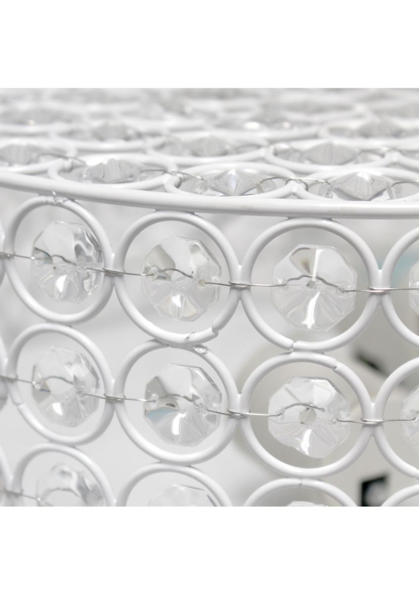 Glam 2 Light 12 Inch Round Flush Mount, White