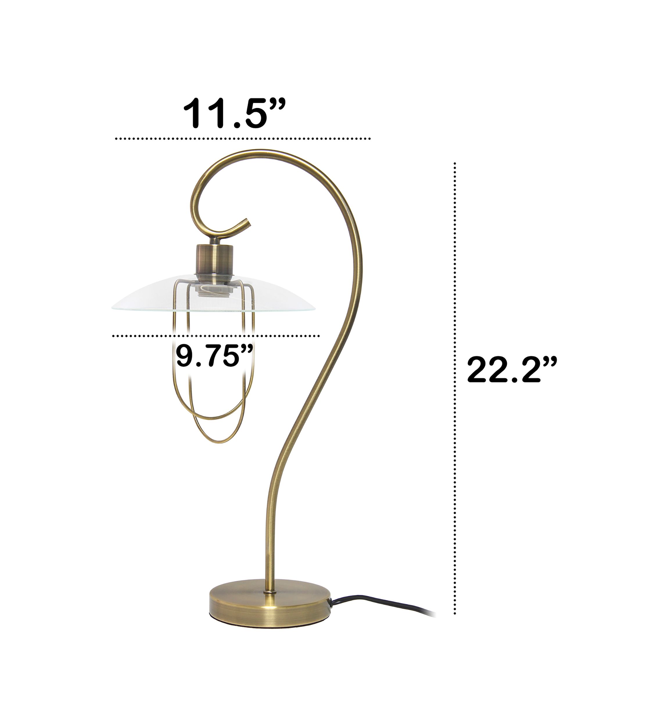 Modern Metal Scroll Table Lamp