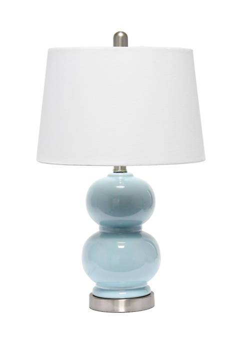 Lalia Home Dual Orb Table Lamp with Fabric