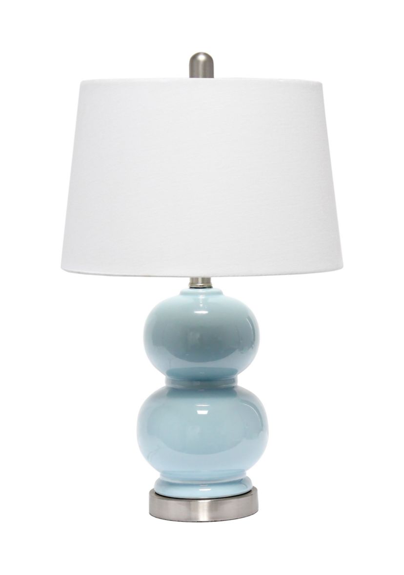 Dual Orb Table Lamp with Fabric Shade